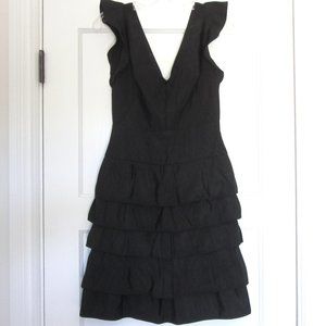 Monique Lhuillier Dress, Black Cocktail Dress, LBD, Size 2
